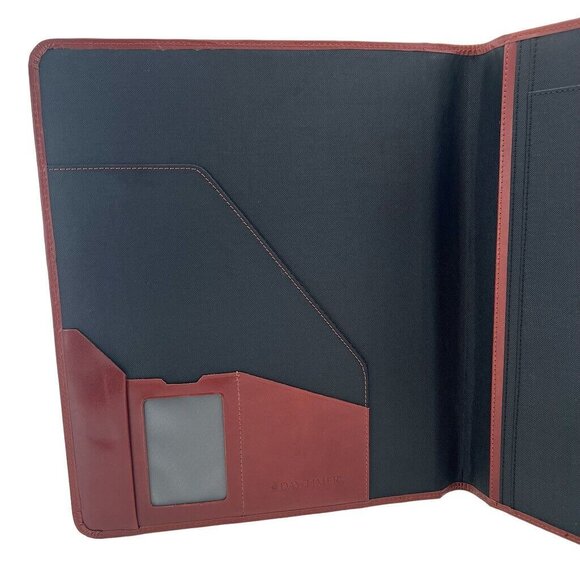 Vtg Day-Timer Western Coach Brown Leather Open Cover Folder Organizer 12 x 11 - Picture 1 of 16